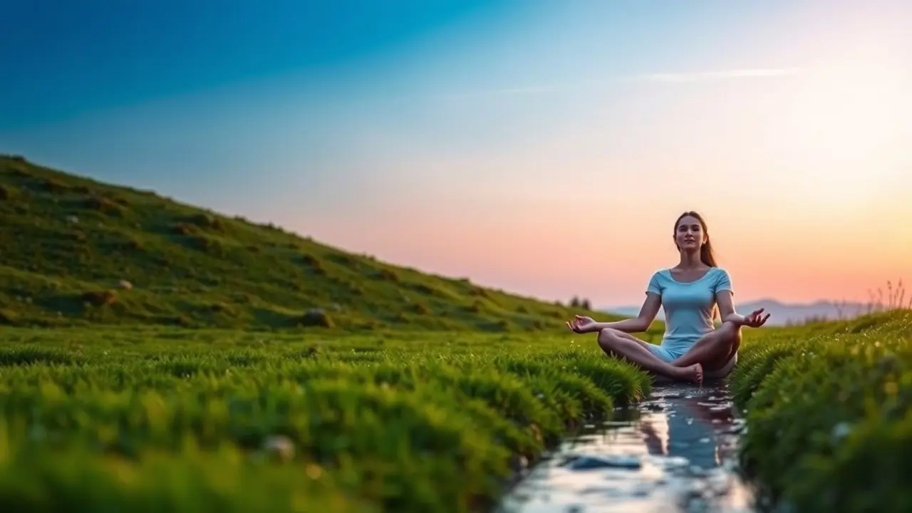 Unlock Inner Peace with a Meditation App Subscription: A Comprehensive Review Person meditating peacefully in nature
