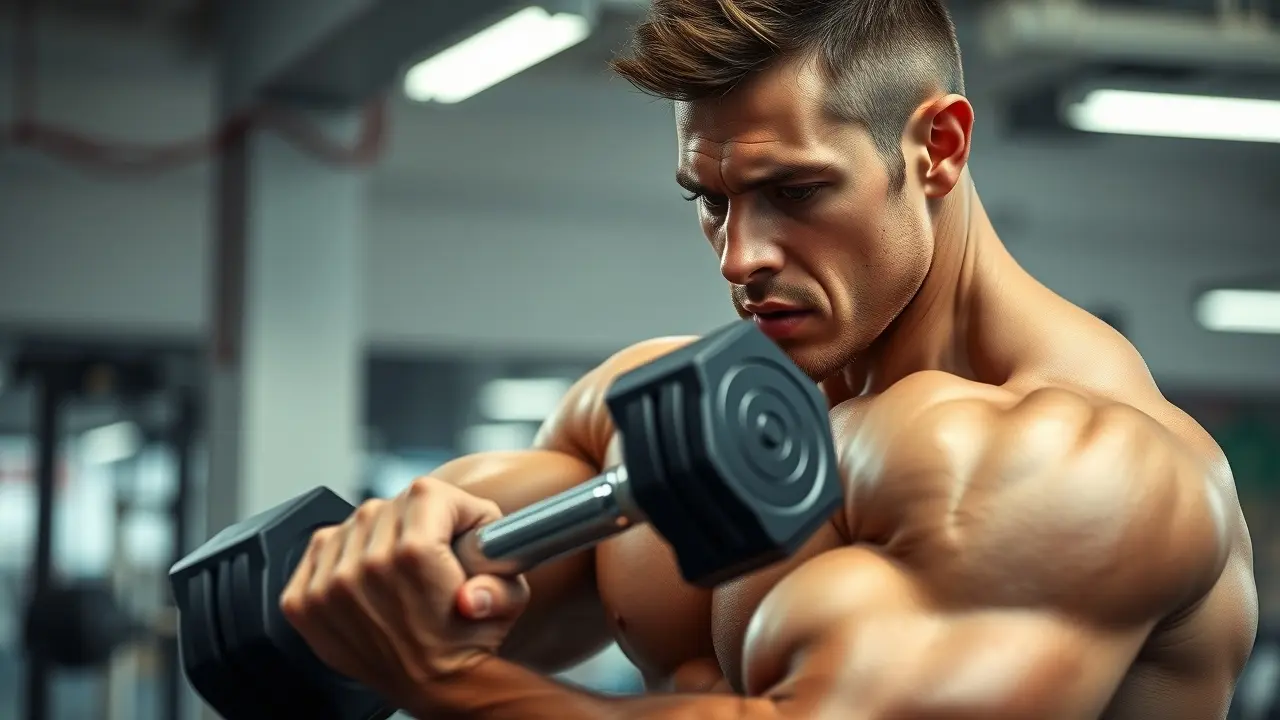 Mi40X Review: The Truth About Ben Pakulski’s Hypertrophy Program Mi40X bodybuilder performing bicep curl