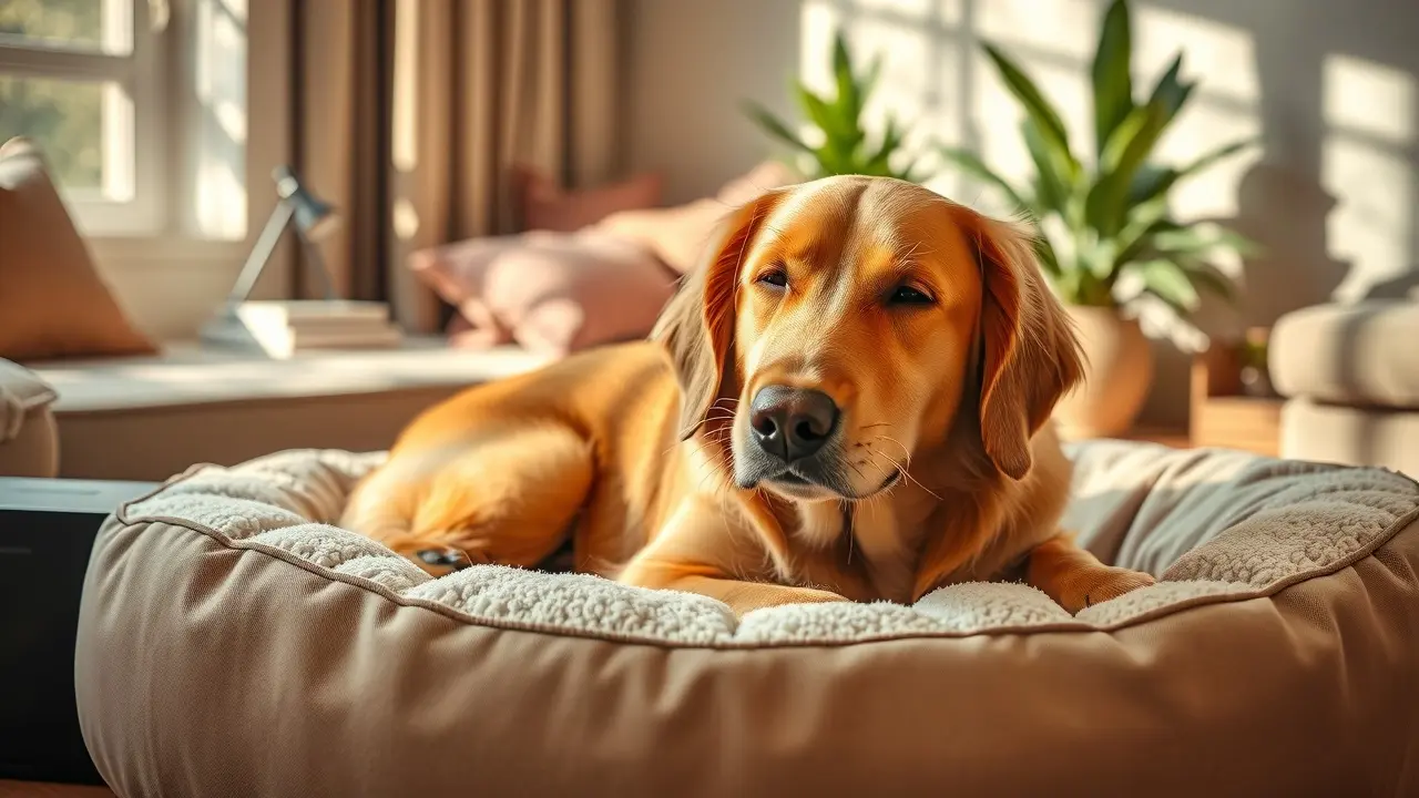 Music Designed for Dogs: Does It Really Work? (Review) Relaxed golden retriever listening to calming music