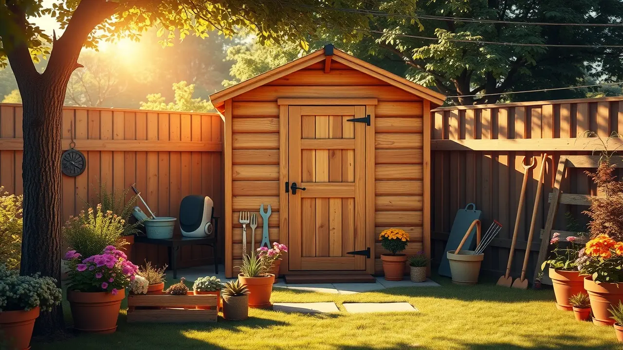 My Shed Plans Review: Building Dreams or Just a Pile of Wood? Completed wooden shed in a backyard