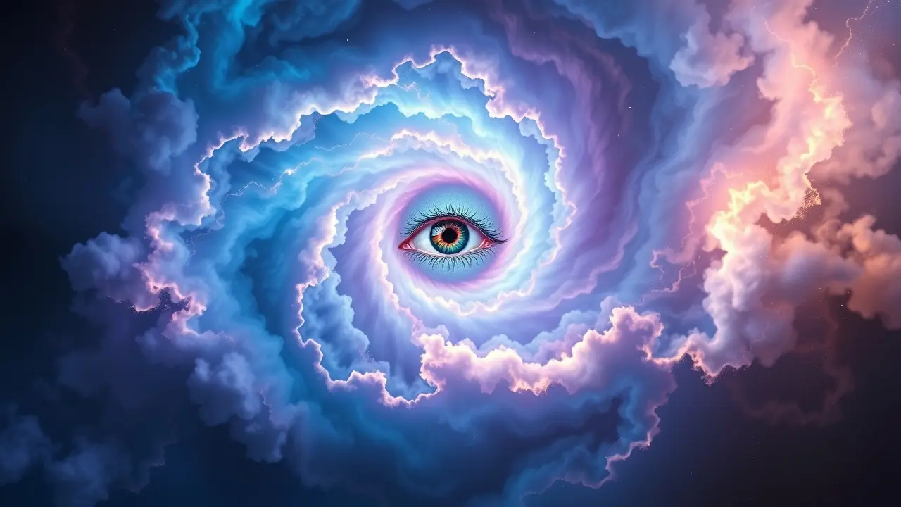 Nebula Reserve Review: Unlocking Cosmic Potential or Just Hype? Visually stunning nebula with eye symbol.