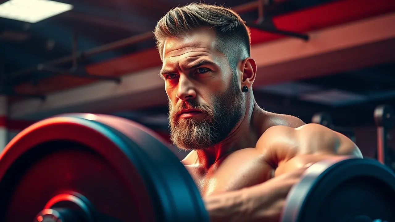 NITRIC BOOST Review: Does This Men’s Health Supplement Really Work? Man lifting weights with energy drink, strength and performance enhancement