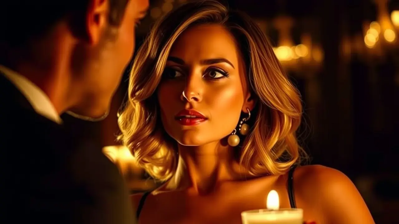 Obsession Phrases Review: Can These Secret Words Really Make Him Obsessed? Woman whispering to a man, Obsession Phrases concept