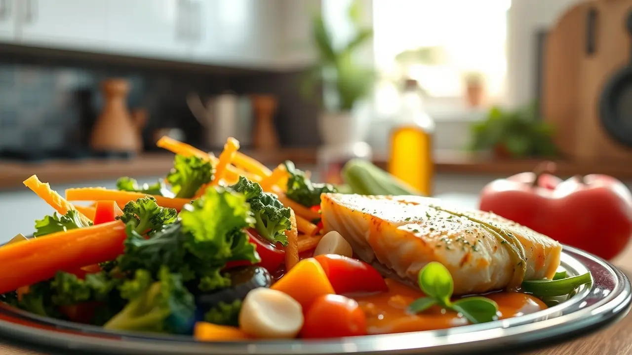 Over 40 Keto Solution Review: Is This Diet Right for You? Ketogenic meal with salmon, avocado, and vegetables.