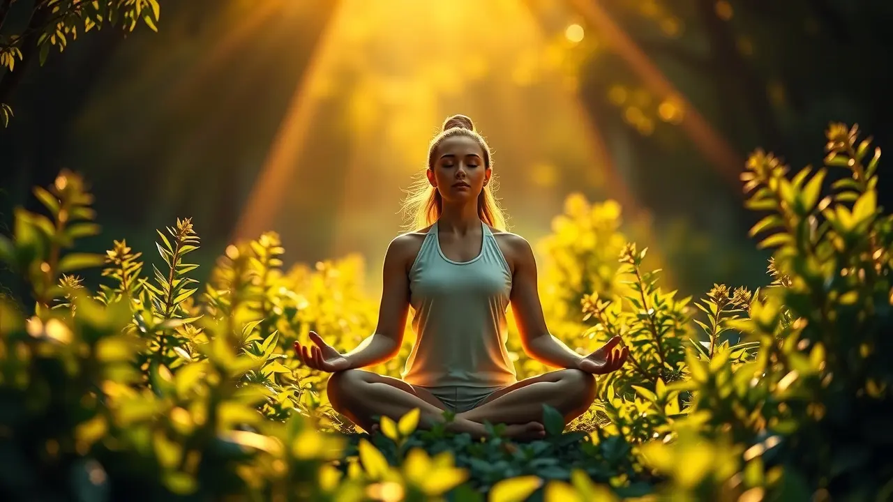 Perpetual Manifestation Review: Unlock Your Dream Life? Person meditating in nature, radiating positive energy