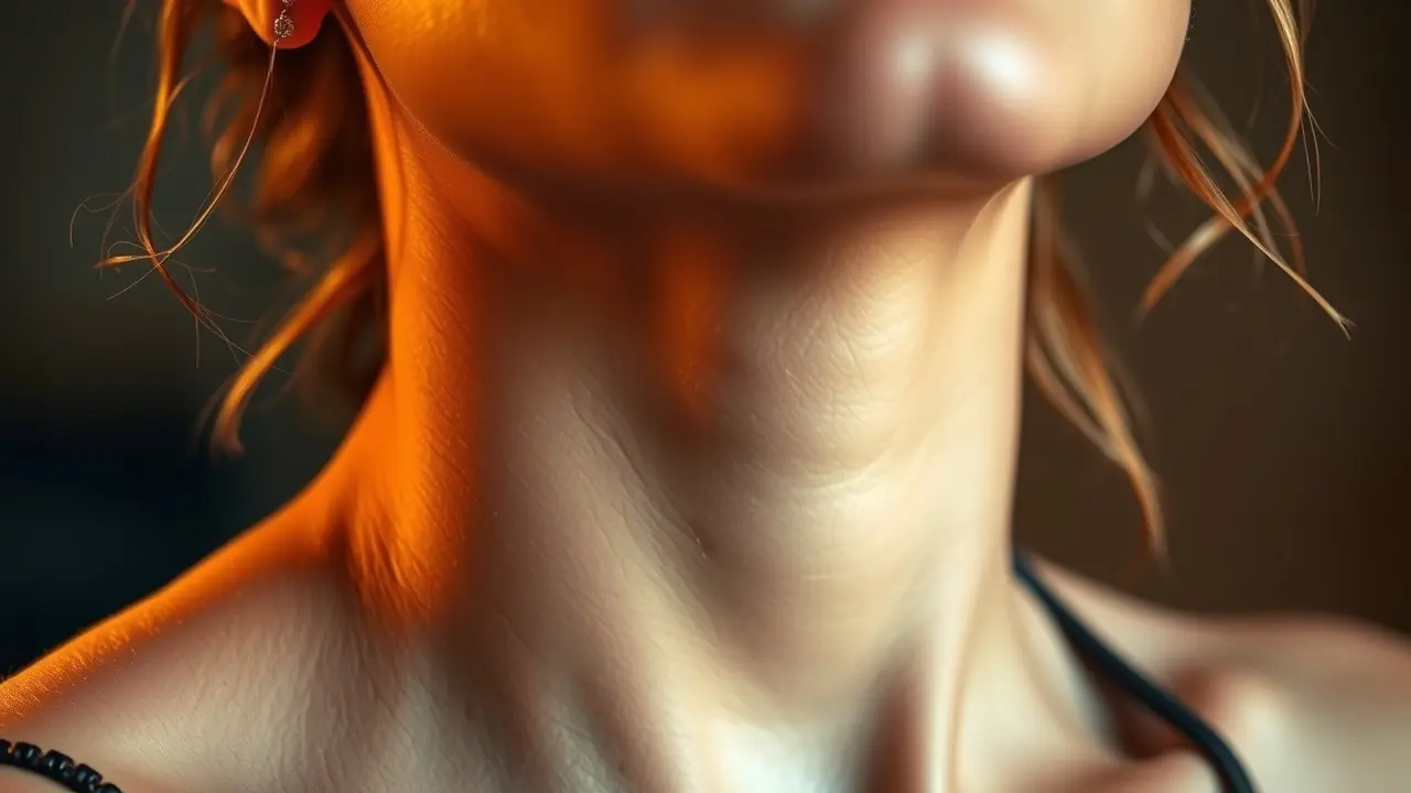 Unlock Your Charisma: A Review of Pheromone Advantage Person's neck with subtle shimmer, suggesting pheromone application