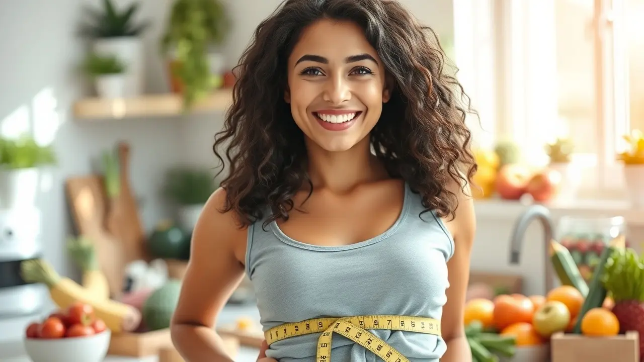 Poundless Review: Can This Weight Loss Program Really Help You? Woman measuring waist after weight loss