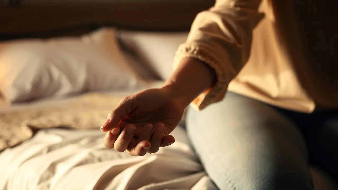 Premature Ejaculation Guide Review: Does It Really Work? Close-up of couple holding hands, suggesting intimacy and trust