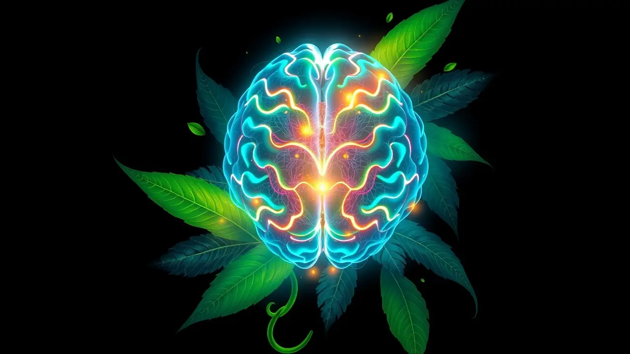 Q Charge Review: Unlock Your Brain’s Potential? Glowing brain with tropical foliage