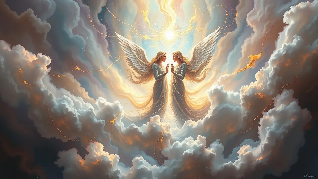 Unlock Your Destiny: A Deep Dive into the Soulmate AND Twin Flame Angle Ethereal artwork representing soulmate or twin flame connection.