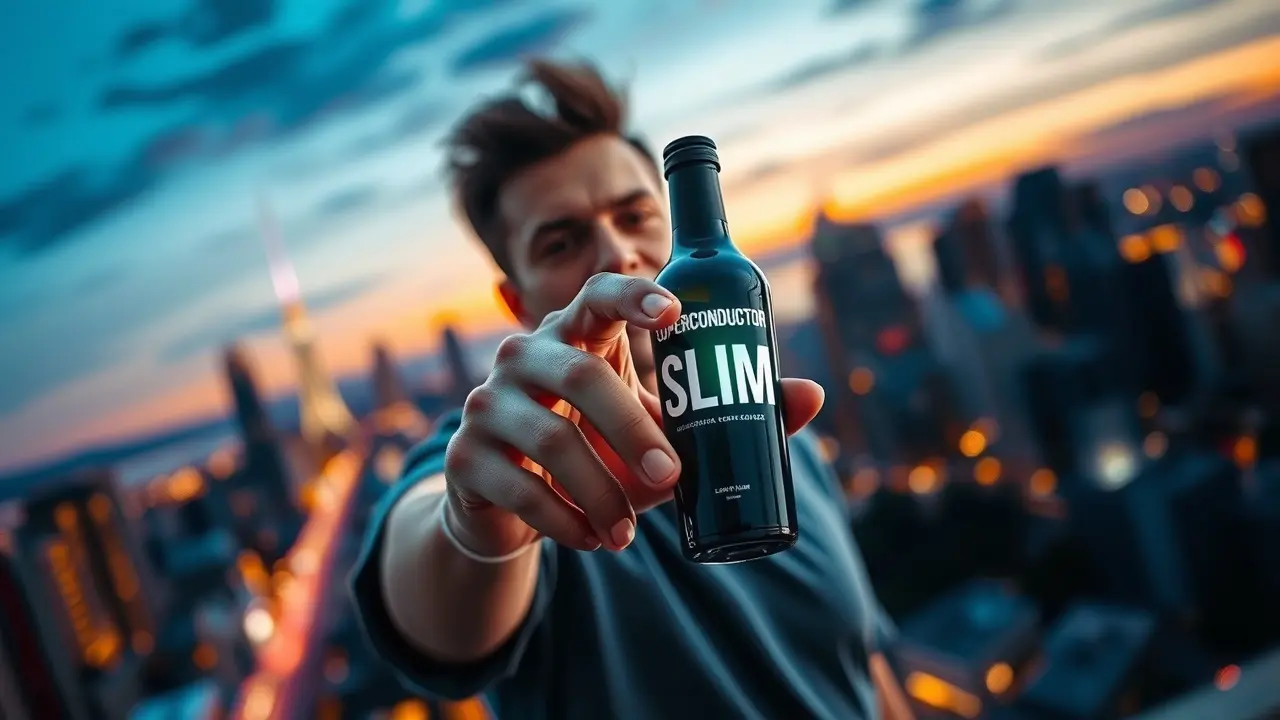 Superconductor Slim Review: Does This Weight Loss Supplement Really Work? Superconductor Slim Bottle with Energetic Background