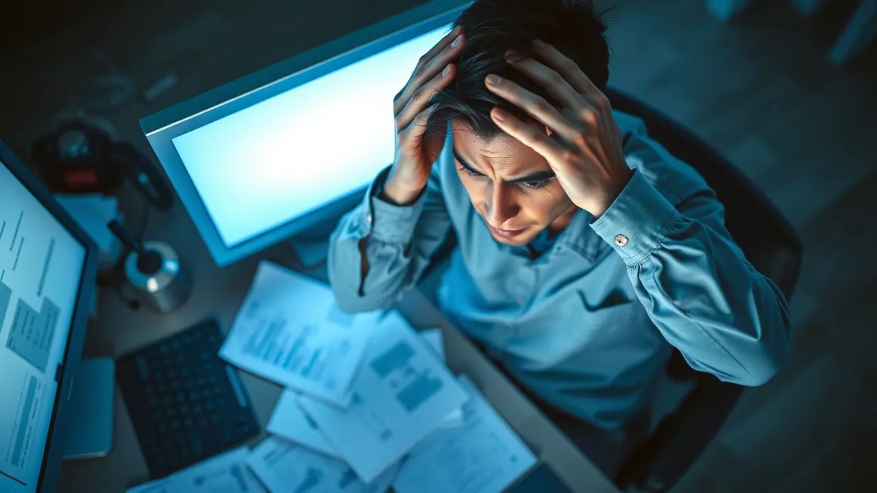 Symptom to Sale Method Review: Boost Conversions by Addressing Symptoms Frustrated person sitting at desk