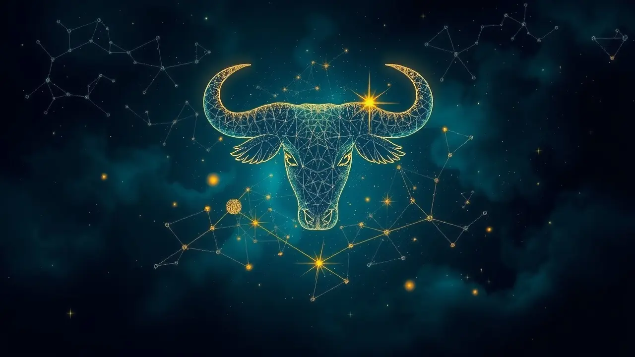 Taurus Man Secrets Review: Unlocking His Heart or Just Empty Promises? Image of a Taurus constellation with a glowing bull