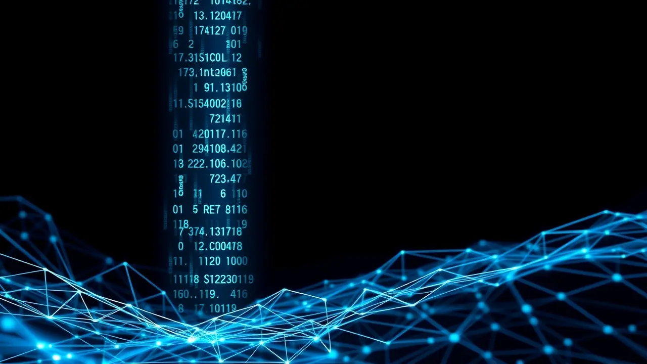 The Crypto Code Review: Is This Trading System Legit? Abstract cryptocurrency network visualization