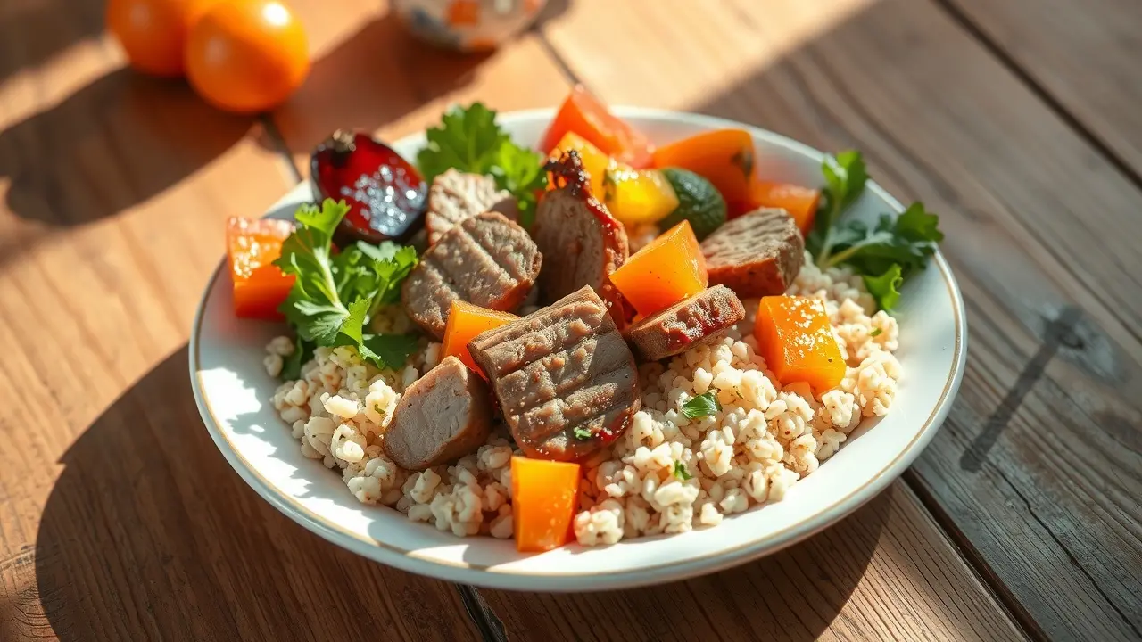 The Gluten Free Equation Recipe Cookbook 2.0 Review: Is it Worth Buying? Delicious gluten-free meal with colorful vegetables and grains.