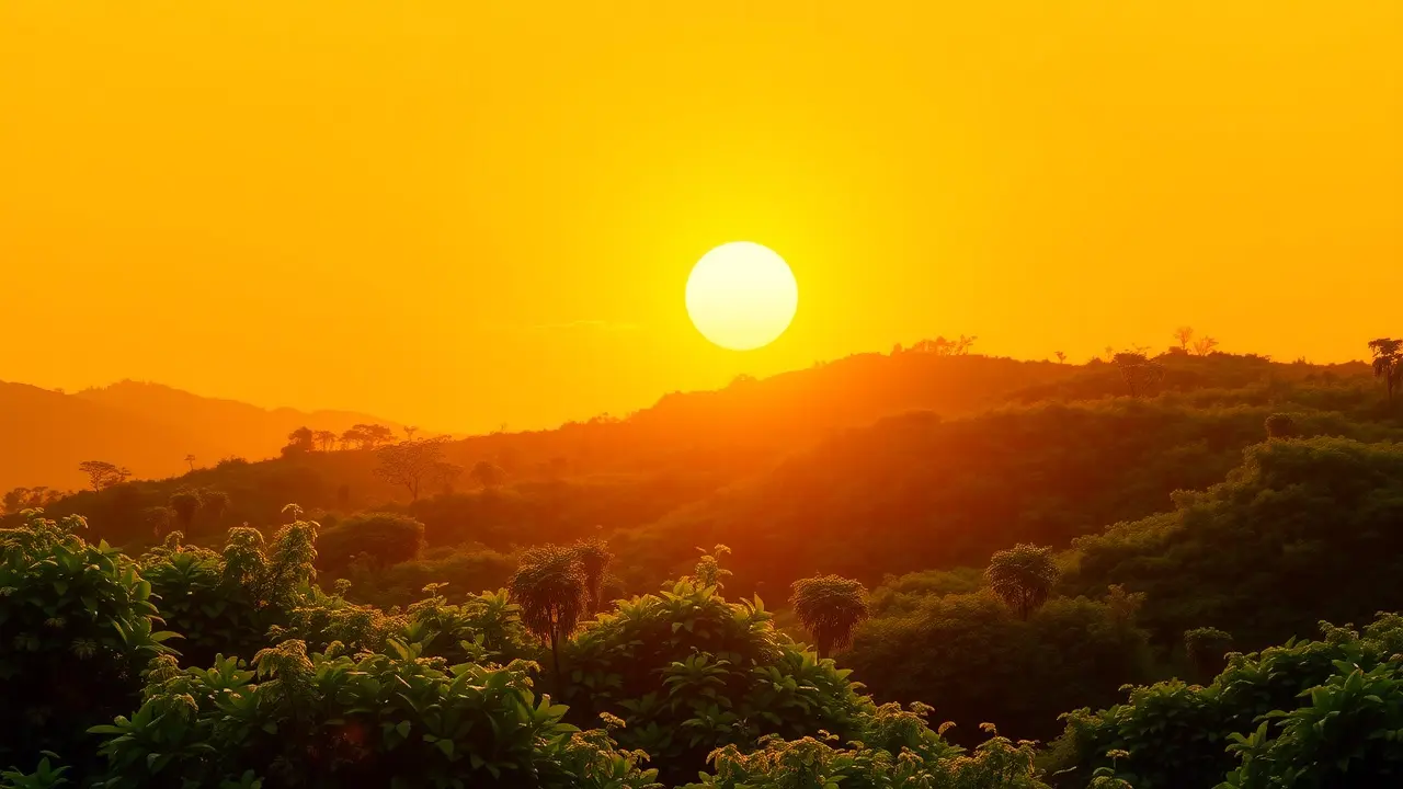 Unlock Your Potential: A Review of The Language of Abundance Sunrise over a verdant landscape symbolizing abundance
