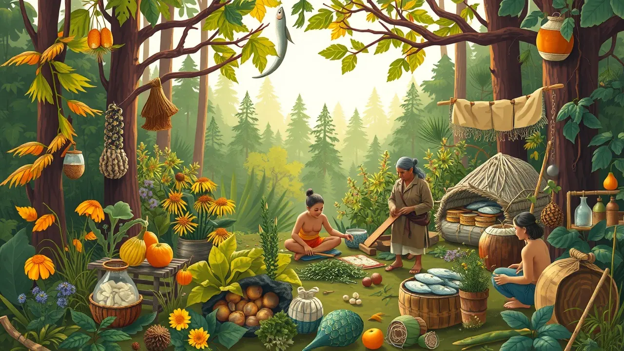 The Lost SuperFoods: A Comprehensive Review for Survivalists Image of a group preserving food with edible plants.