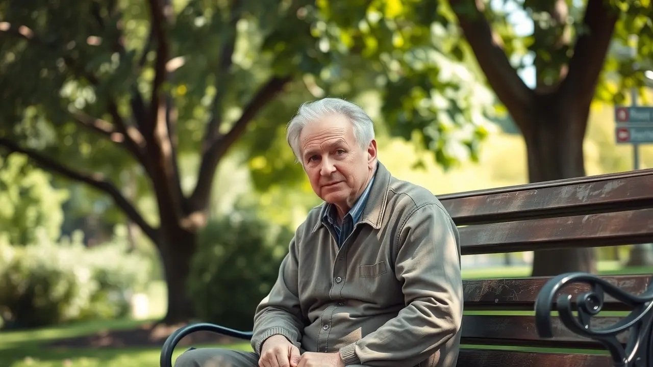 The Prostate Protocol Review: Does It Really Work? Man relaxing in a park setting, contemplating prostate health.