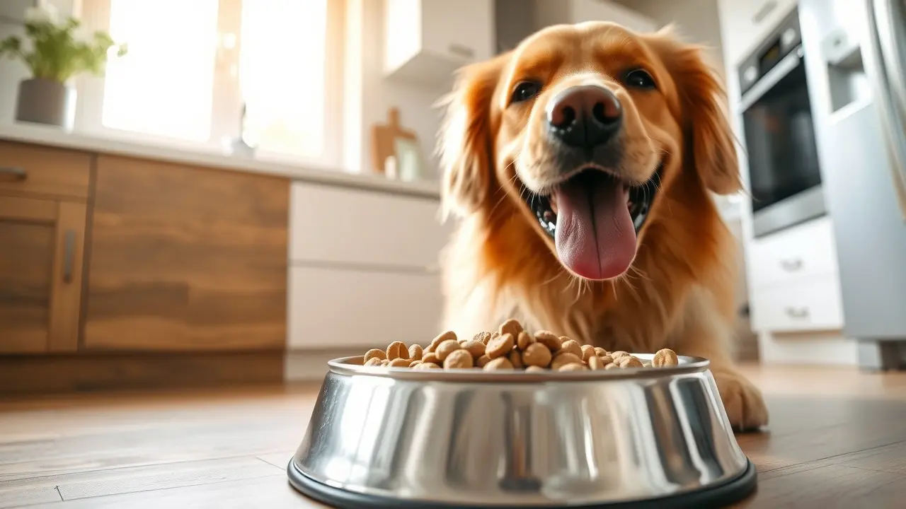 Top Dog Food Product: A Complete Guide to Canine Nutrition Happy golden retriever eating kibble