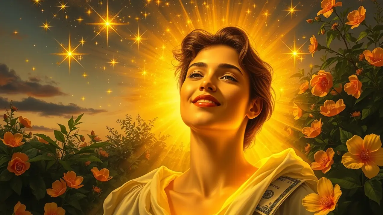 Unlock Abundance: A Deep Dive into Total Money Magnetism Person bathed in golden light with symbols of abundance