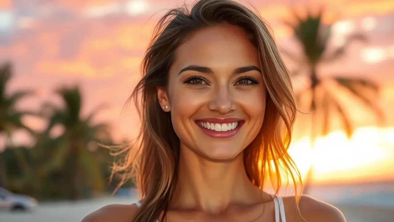 Totally Bangin Tan Review: Achieve a Stunning Sunless Glow! Woman with a beautiful sunless tan at sunset