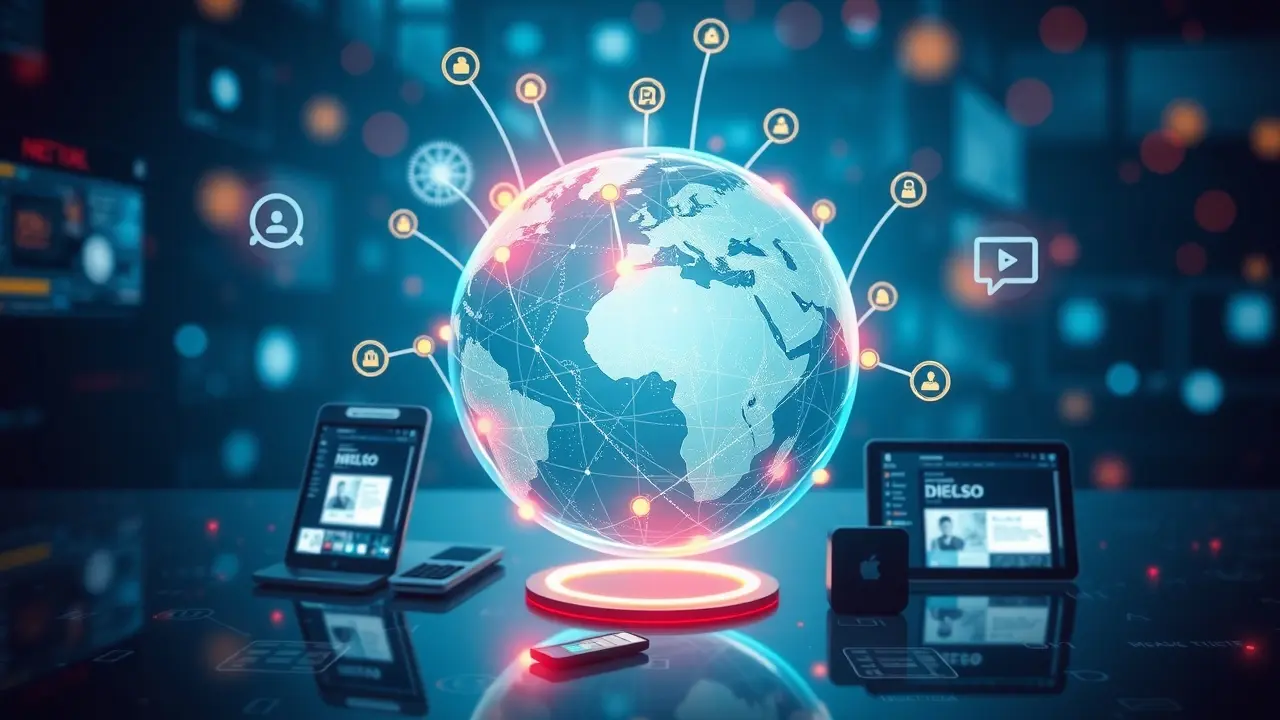 Traffic Ivy Review: Can This Platform Boost Your Website Traffic? Traffic Ivy platform visualizing global website connectivity.