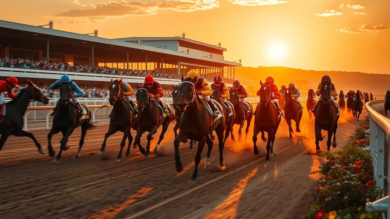Turbo Bet Pro Review: Does This Horse Racing System Really Work? Horse race with golden light