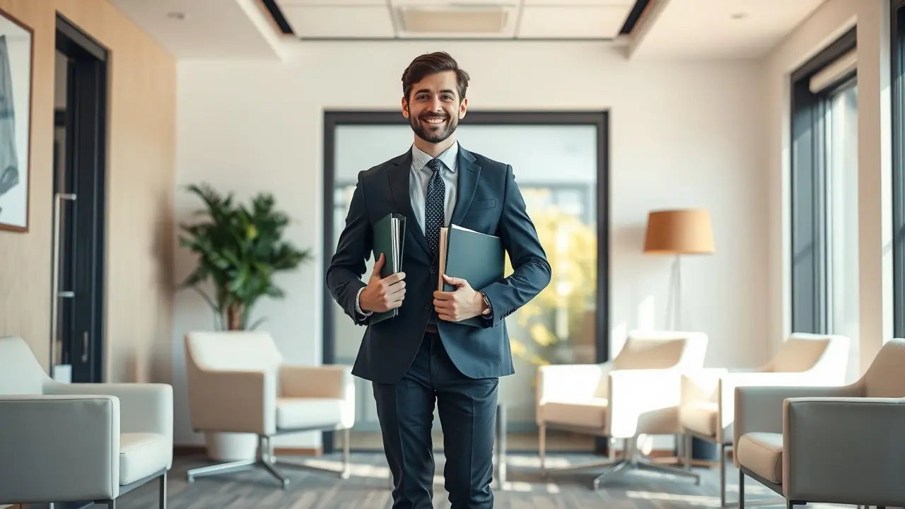 Ace Your Interview: A Review of the Ultimate Guide To Job Interview Answers Confident Job Seeker Entering Interview